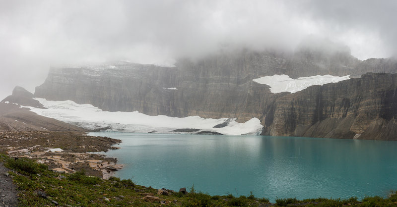 Grinnell Glacier and its intensely turquoise tarn.