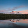 A view of Mount Adams from the shore of Lake Takhlakh.