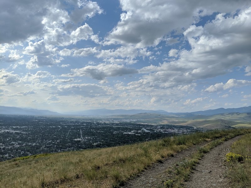 Northwest view of Missoula from fire road.