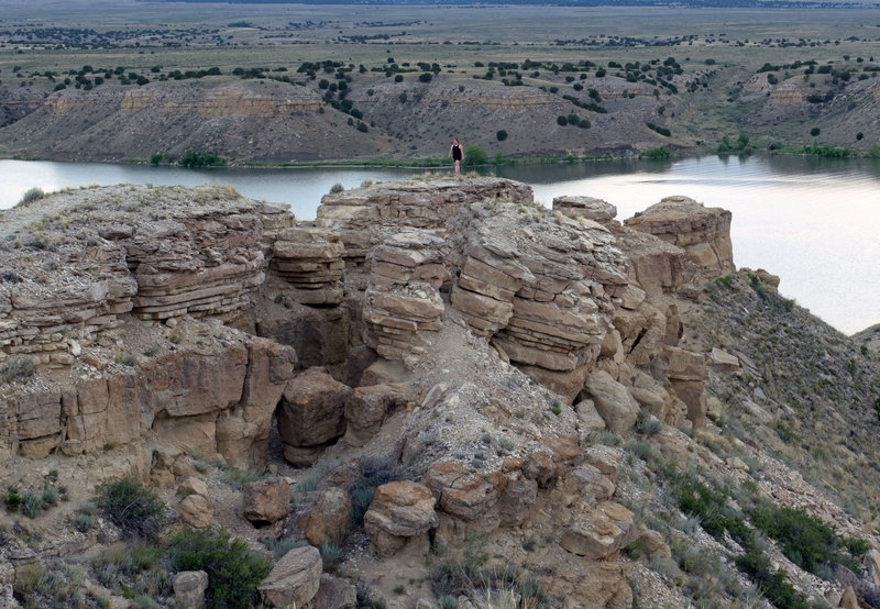 The end of the bluffs on the Arkansas Trail.