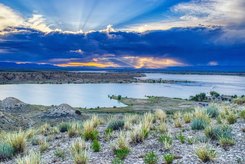 Sunset along the Arkansas Trail.