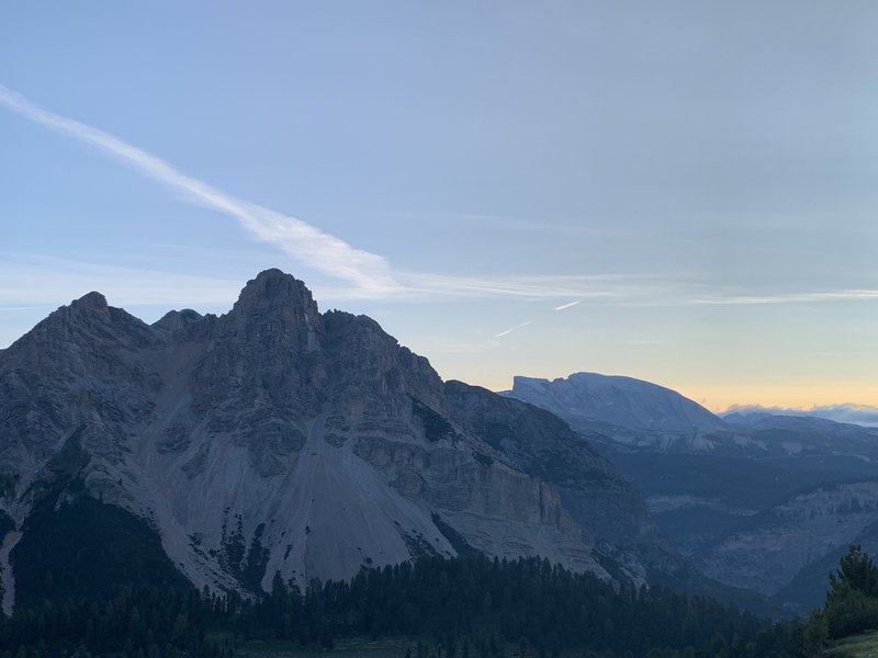 Fanes initial climb -- 6 a.m.