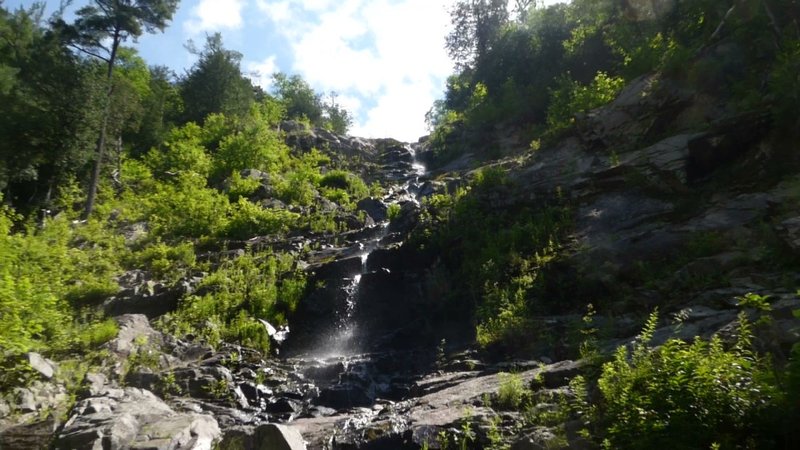 Cascade Falls is high but not intense in this photo.