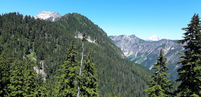 Once you reach the top of the mountain, the views are amazing! This is the view to the north/northeast off the trail.