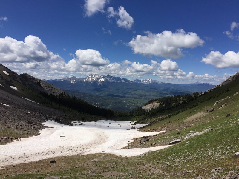 Snow condition on July 28, 2019 -- OK to hike on.