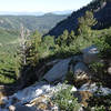 Top of the waterfall fed by Silver Lake