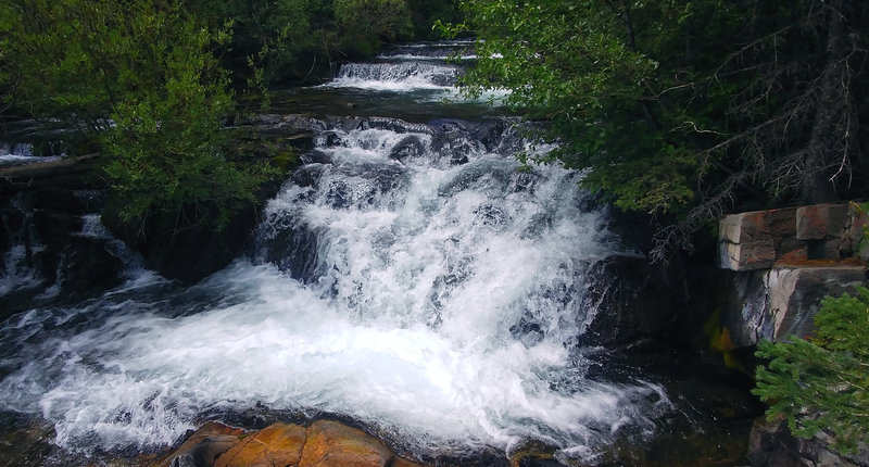 Waterfall near the former town of Lille, Alberta.