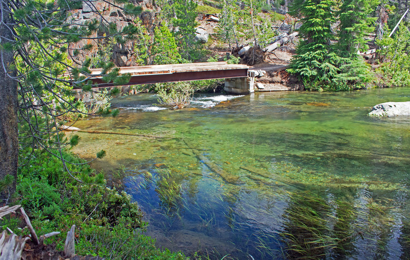 Newly reconstructed bridge across Shadow Creek. Imagine how high the water was when it took out the old bridge.