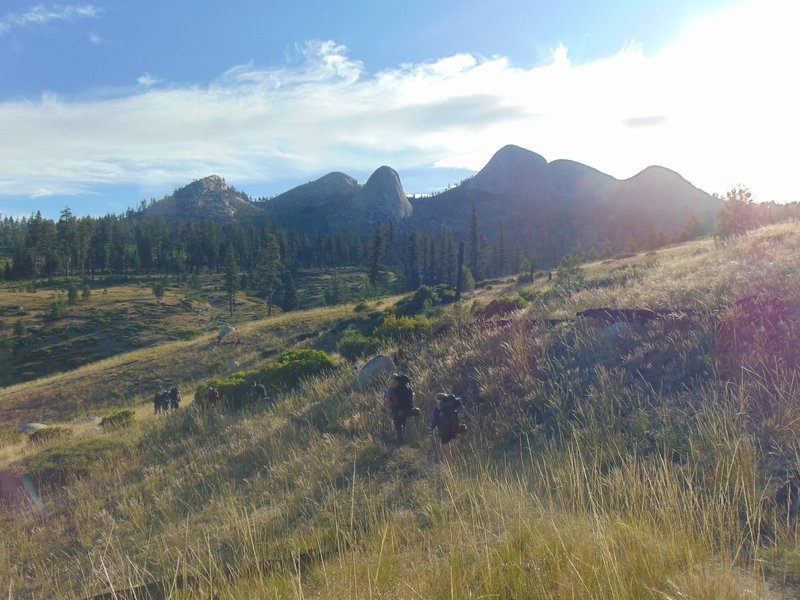 On route to Little Yosemite Valley for a sunset summit of Half Dome.