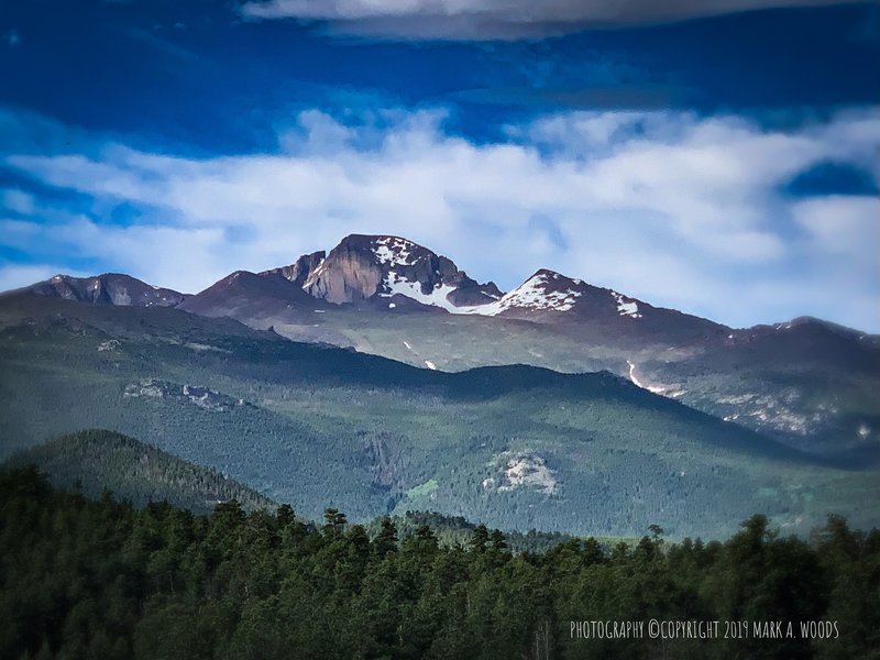 Longs Peak, view from Beaver Meadows Trail, Rocky Mountain National Park.