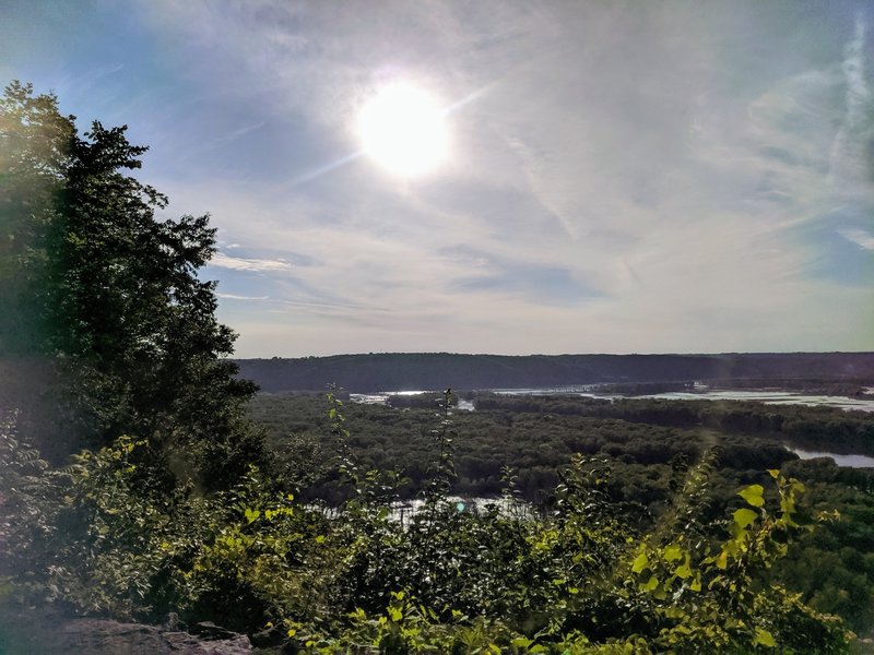 River valley from an overlook on Sentinel Ridge