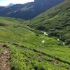 Beautiful switchbacks near junction with Horsethief Trail