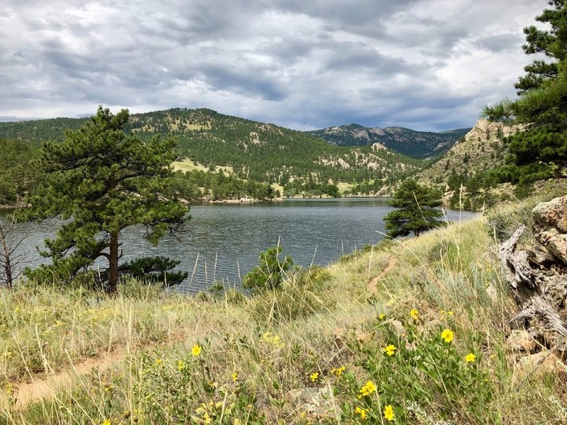 The west end of Ralph Price Reservoir from the North Shore Trail.