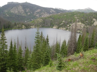 View of Granite Lake from above on Weminuche Trail