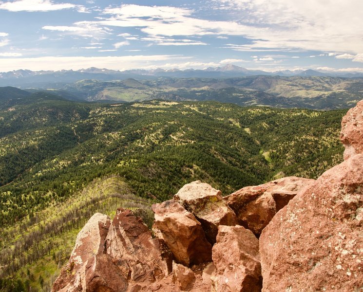 The Continental Divide from Bear Peak in Boulder, CO