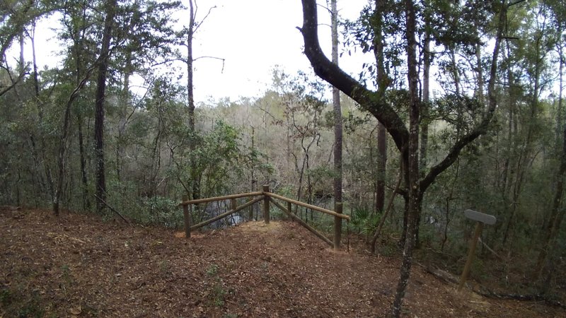 Scenic Overlook of North Fork of Black Creek - Pioneer Trail, Jennings State Forest