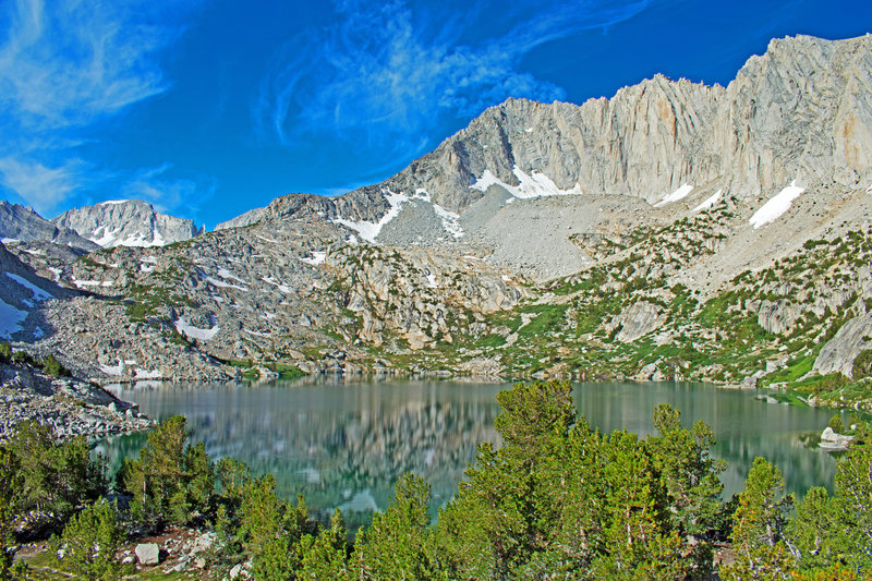 Ruby Lake with peak 13,188 on the right and Mt. Mills in the background.