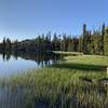 Grouse Lake near sunset looking northwest.