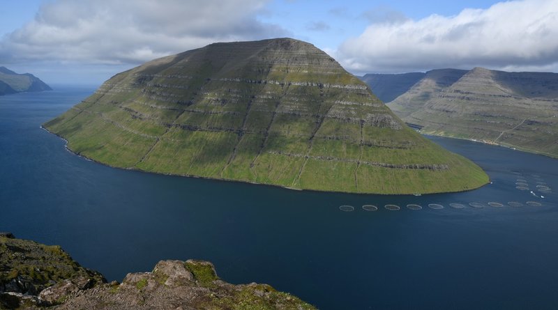 View of Kunoy from top of Klakkur -- at the end of the trail.