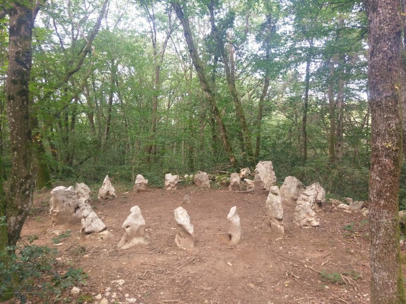 French Mini-stonehenge?  Or secret satanic worship site?