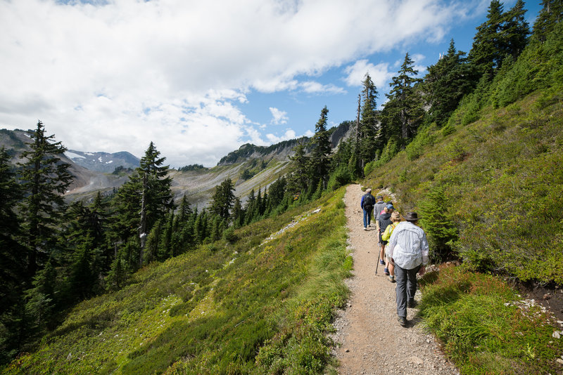 Getting started on the Chain Lakes Trail.