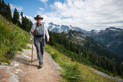 Mt. Shukshan makes quite a backdrop to the trail.