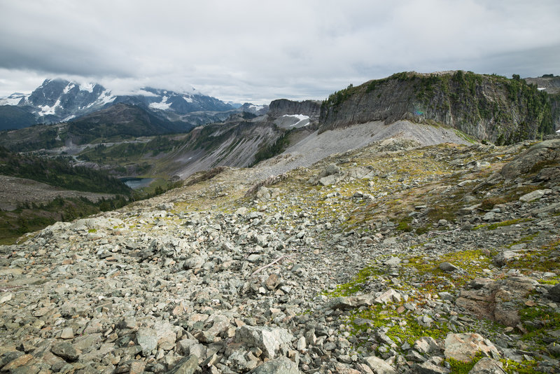 View from trail's high-point on a cloudy day.