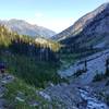 Descending from Frazier Lake heading north.