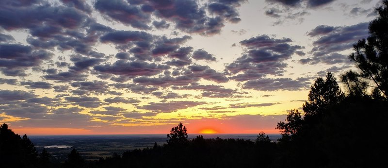 Nearly sunrise from a clearing along the Shadow Canyon North connector trail.