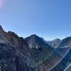 Looking to the east, and the others peaks along the Lost River Range, on the knife ridge after coming down Chicken-Out Ridge