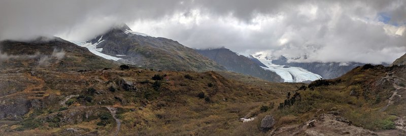 Portage pass and glacier.