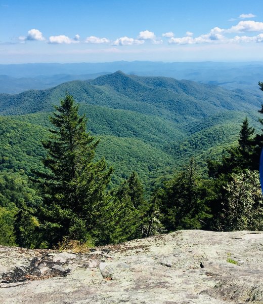 Overlook from the trail above the parkway, looking south.