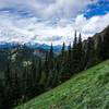 Descending from Klahhane Ridge via the Switchback Trail.