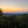 Panther Creek Falls overlook at sunset.