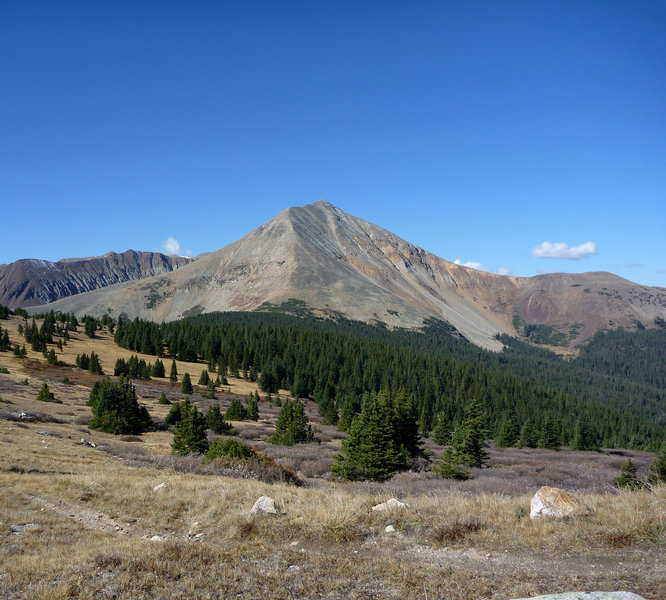 The Colorado Trail with Mt Guyot in the background