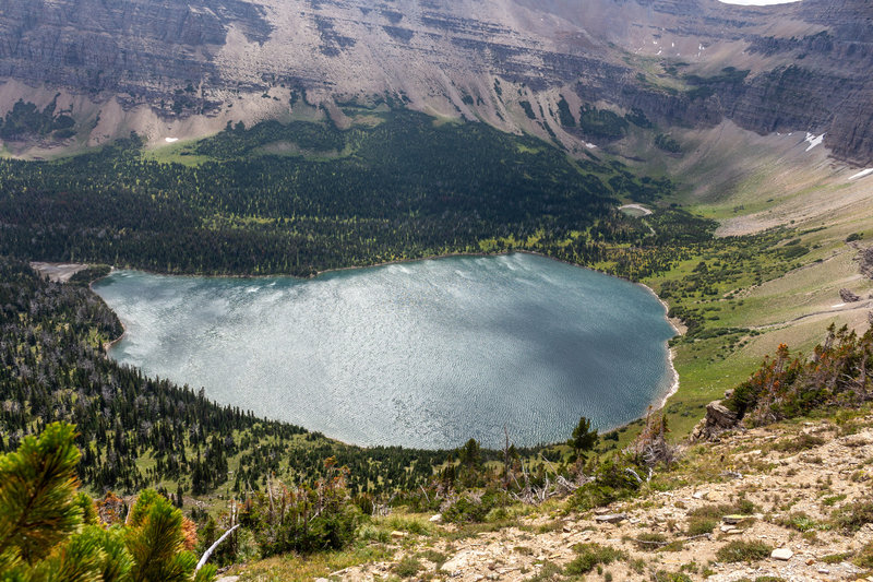 Oldman Lake from Pitamakan Pass