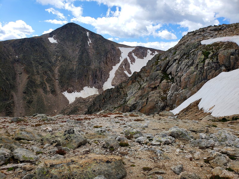 Hallett Peak (12,713') summit from Flattop Mountain