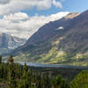 Two Medicine Lake in front of Rising Wolf Mountain.