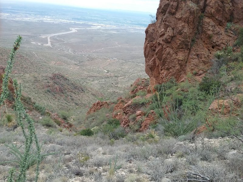 Looking  down to the valley.