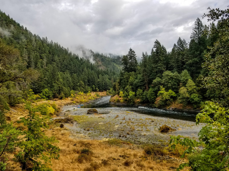 One of the many popular stops for people going down the Rogue River in a boat or canoe.