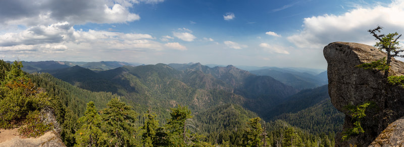 Hanging Rock provides spectacular views into the Wild Rogue Wilderness.