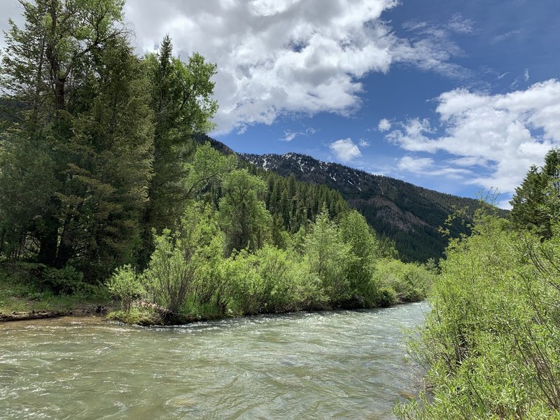 Big Elk Creek crossing, just shortly after turning onto the Dry Canyon Trail.