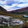 07:20 am looking southeast towards the Kite Lake Trailhead. September 4, 2019. One of many old, abandoned mines along the way. The beginning of this trail is right center at that point in Kite Lake