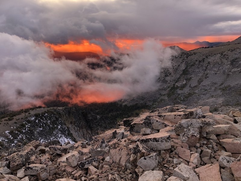 Sunset from the summit of Pyramid Peak