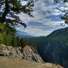 The deep canyon and mountains to the east, seen from Canyon Creek Trail.