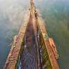 Looking down into the dam