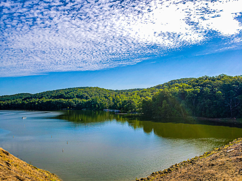 Overlooking the dam