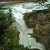 The top falls of Lower Sunwapta Falls. Lower Sunwapta falls has a few major drops.