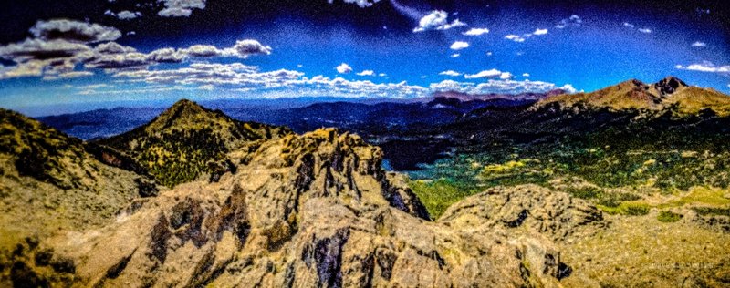 From the top of Twin Sisters looking southwest towards Longs Peak.