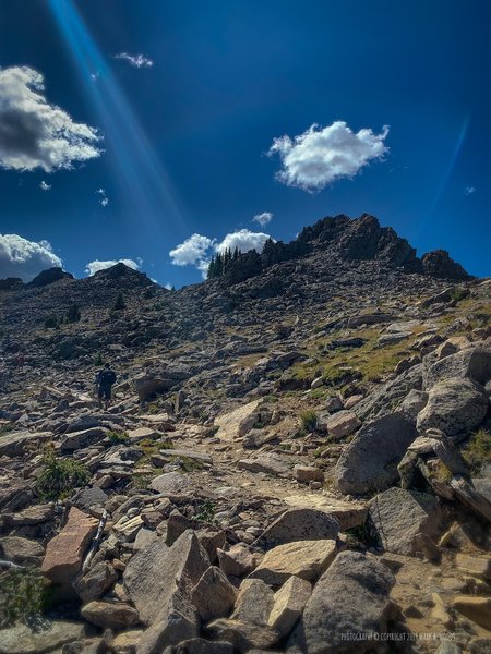 Trail up to Twin Sisters Peaks.